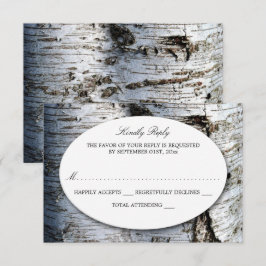 Land Rustic Birch Träd Bröllop OSA Kort