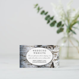 Land Rustic Birch Träd Bröllop Webbplats Infoga Tilläggskort