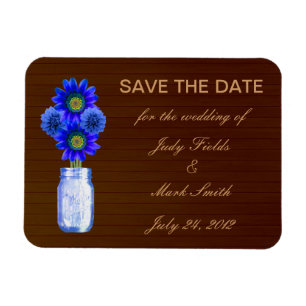 Land Rustic Blue Mason Burk Spara datum magneter