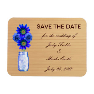 Land Rustic Blue Mason Burk Spara datum magneter
