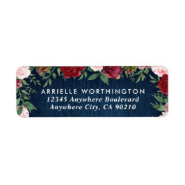 Land Rustic Bröllop Returadress Etikett