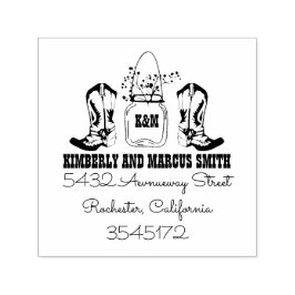 Land Rustic CowboyBoots Mason Burk Självfärgande Stämpel