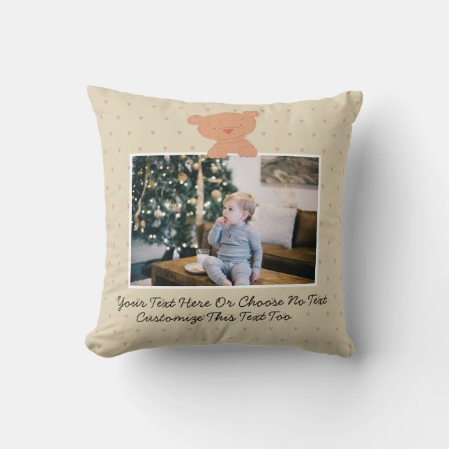 Land Rustic Farmhouse Cute Heart Nalle Kudde (Framsida)