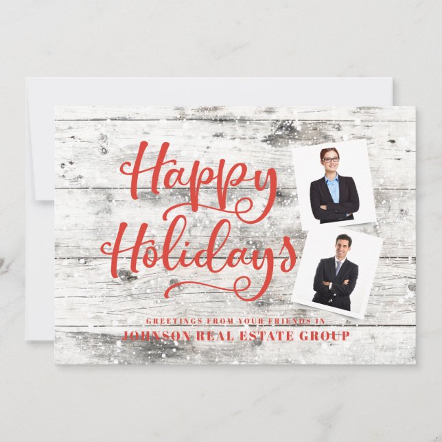 Land Rustic Glad helg | Holiday Greetings Julkort (Framsida)