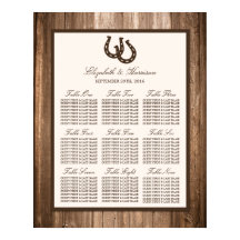 Land Rustic Horseshoe & Brown Wood Bröllop