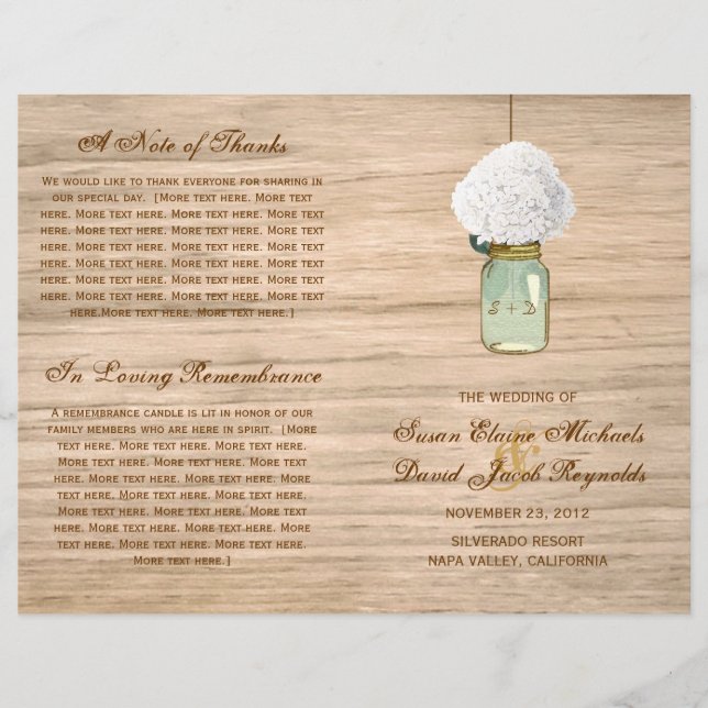 Land Rustic Mason Burk Hydrangea-programmet (Framsida)