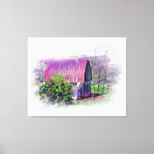 *~* Land Rustic Old Barn Americana AR19 Canvastryck