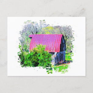 *~* Land Rustic Old Barn AR19 Farming Vykort