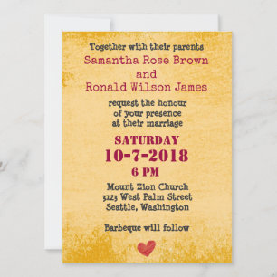 Land Rustic Old look Typed Wedding-inbjudan Inbjudningar