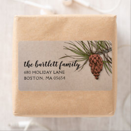 Land Rustic Pinecone Shipping Fraktsedel