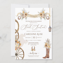 Land Rustic Ranch Western Sweet 16 Birthday Inbjudningar