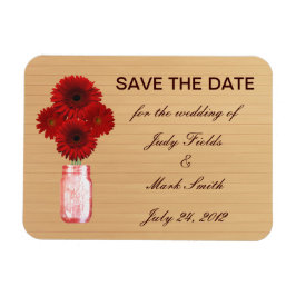 Land Rustic Red Mason Burk Spara datum magneter