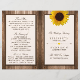 Land Rustic Solros & Brown Wood Bröllop