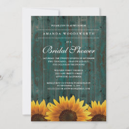 Land Rustic Solros Inbjudningskort för möhippa