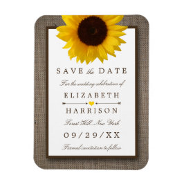 Land Rustic Solros vid kopiering Spara datumet Magnet