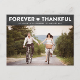 Land Rustic Thankful Bröllop Tack vykort