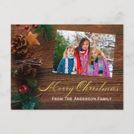 Land Rustic Wood God jul Photo Helg Vykort