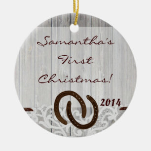 Land Rustic Wood Personlig Namn Ornament