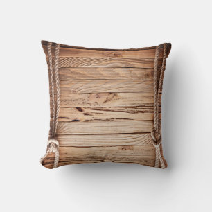 Land Rustic Wood Rope Nautic Throw Couch Pillow Kudde