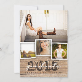 Land Rustic Wood Studenten 2015-inbjudan Inbjudningar