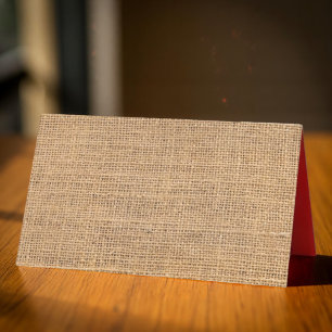 Land Rustik Burlap Sack Struktur  Helgdag Placeringskort