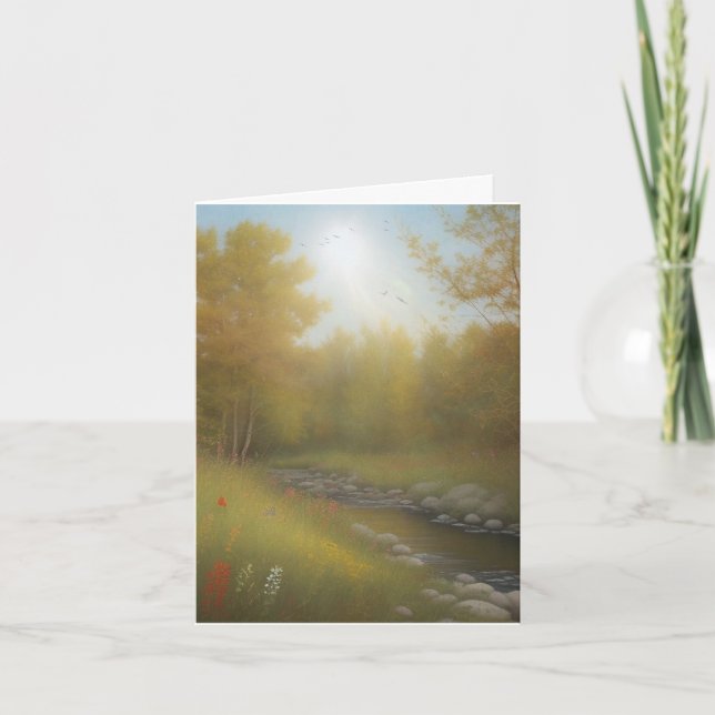 Land Scene Birthday Kort (Framsida)