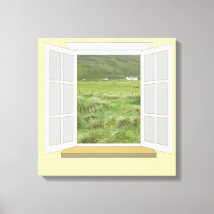 Land Scene i Irland genom Window Canvastryck