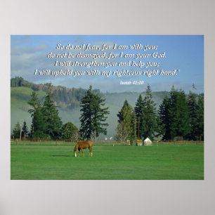 Land Scene Isaiah 41:10 Skriv ut Poster