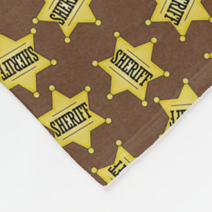 Land Sheriffs badge mönster fleece filt