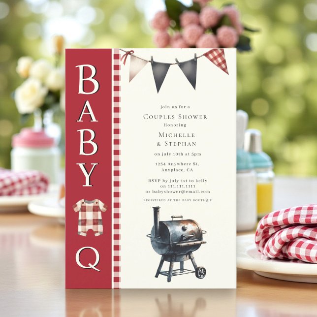 land simple baby q Baby Shower Inbjudan (Skapare uppladdad)