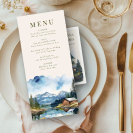 Land, Sjö, bergsskogen Bröllop Meny