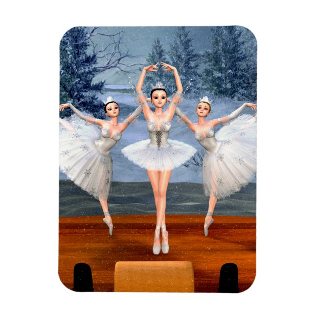 Land Snö Dancing Ballerinas Magnet (Vertikal)