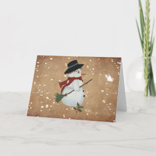 Land Snögubbe julkort Helgkort