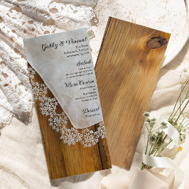 Land Snöre Barn Bröllop Menu Meny