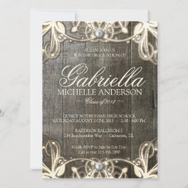 Land Snöre Rustic Studenten Foto Inbjudan