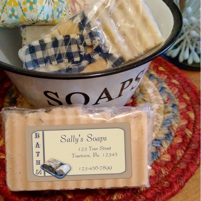Land Soap Business Label Adressetikett (Skapare uppladdad)