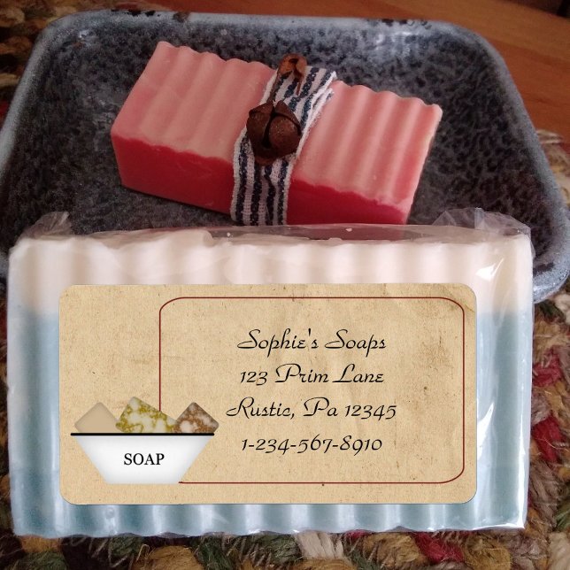 Land Soap Business Label Adressetikett (Skapare uppladdad)