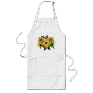 Land Solblommor Apron Långt Förkläde