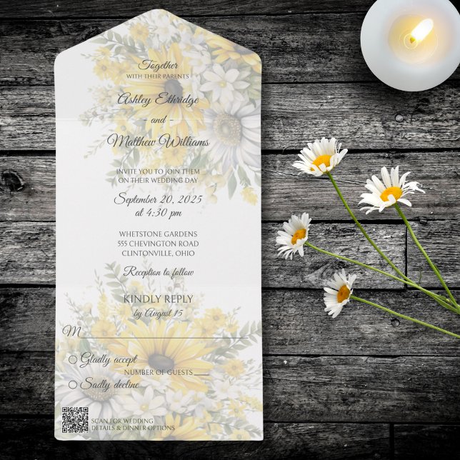 Land Solblommor och Daisy med QR-kod (Skapare uppladdad)