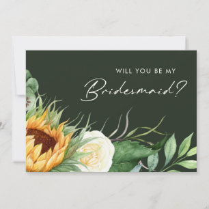 Land Solros Frieri kort för Grönt Bridesmaid