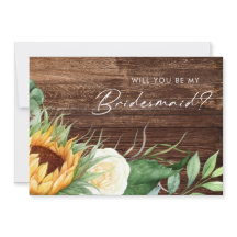 Land Solros | Frieri kort för Wood Bridesmaid