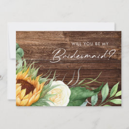 Land Solros | Frieri kort för Wood Bridesmaid