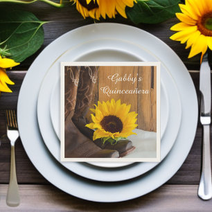Land Solros Western Quinceañera Pappersservett