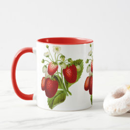 Land-Stil-jordgubbskorridoren Mönster-kaffe Mugg