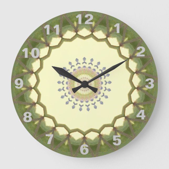 Land stil Kaleidoscope Clock Stor Klocka (Framsida)