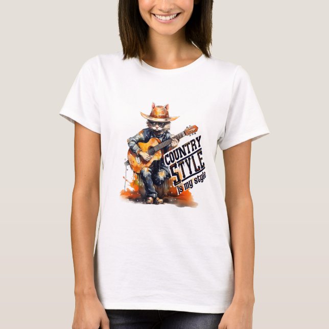 Land Stil Kattunge T Shirt (Framsida)