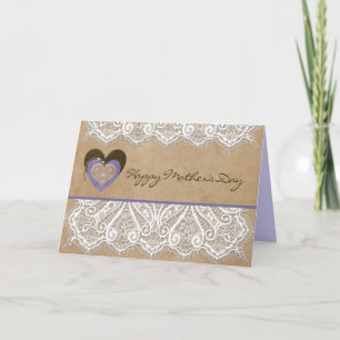 Land Stil Lacey Mors dag Card med Heartarts Helgkort