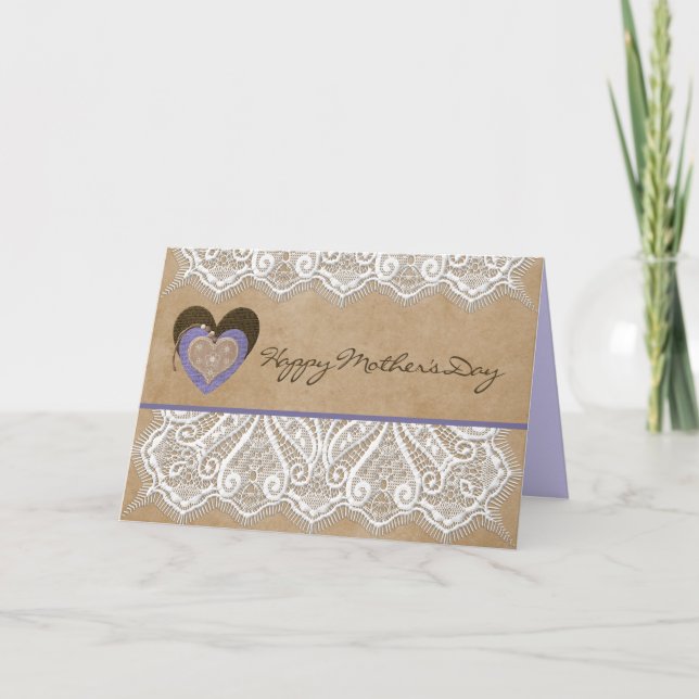 Land Stil Lacey Mors dag Card med Heartarts Helgkort (Framsida)