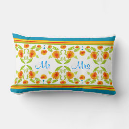 Land Stil Marigolds Gräns Lumbar Pillow Lumbarkudde