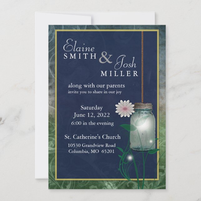 Land Stil Mason Burk med luft Inbjudningar (Framsida)